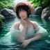 技术编辑张雅琴的职业头像，女性，眼镜文艺气质，白色背景